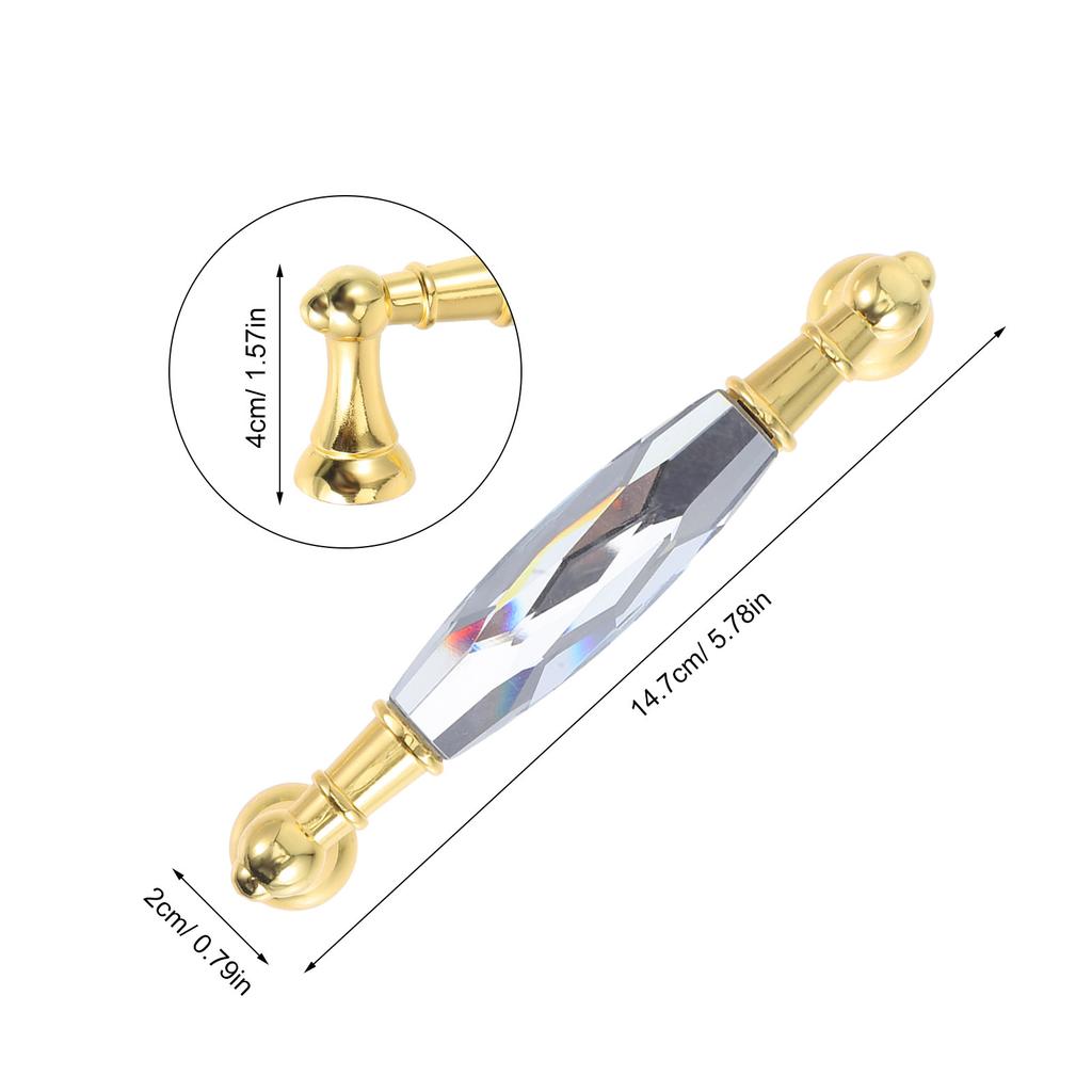 2 Pcs Decorative Knobs Agarraderas Para Cajones Crystal Glass Door Cabinet Pull Knob Knobs Dresser Handles Cabinet for Cabinets