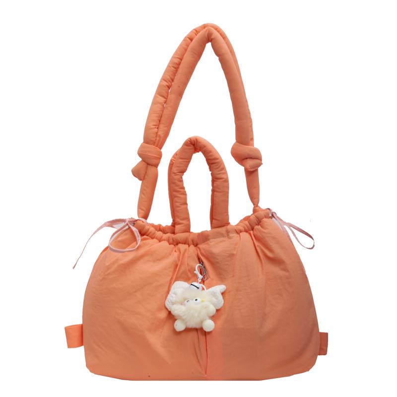 Puffer Tote Bag Lightweight Shoulder Bag Trendy Puffy Handbag Large Capacity Pillow Shopper Bag for Women Work Shopping Travel