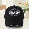 Grandpa The Man The Myth The Legend Baseball Cap Adjustable Polyester Casual Hat for Adult