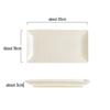 Cream Style Stone Grain Ceramic Rectangular Fish Plate