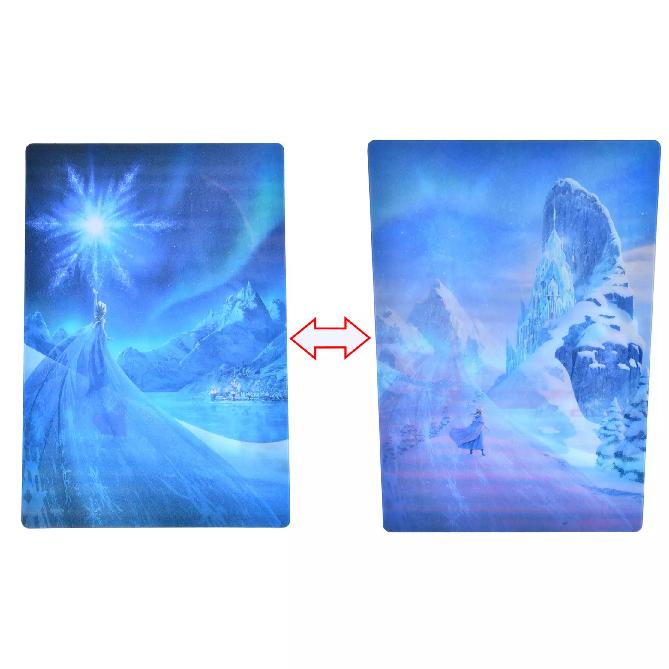 Disney Ana & Elsa Postcard Ice Castle Lenticular Japan NEW Disney Store