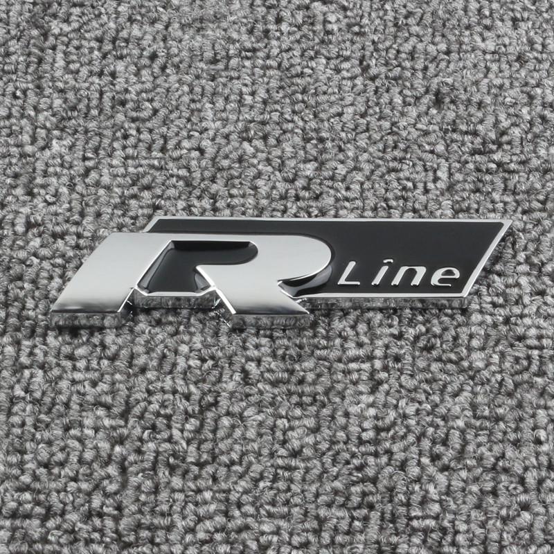 Compatible R Line Logo Sticker for Volkswagen Golf, CC, Scirocco, Magotan, Sagitar, and Polo - Rear Emblem/Grille Badge