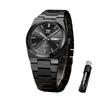 Men's Wristwatch Stainless Steel Date Waterproof Casual Business Lightweight Black