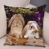 Sofa Car Home Decor Cute Rabbit Cushion Cover Bedroom Living Room Pillowcase Pet Animal Pillowcase