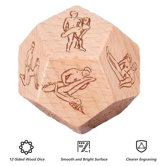 Date Night Dice Peppen Sie Ihr Liebesleben mit 18 aufregenden Yoga-Posen auf. Vielseitige Yoga-Requisiten aus Holz. Jubiläumsgeschenk