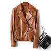 Spring and Autumn Genuine Leather Jacket Women's Sheepskin Motorcycle Suit Slim Short Small Leather Jacket Casual Jacket