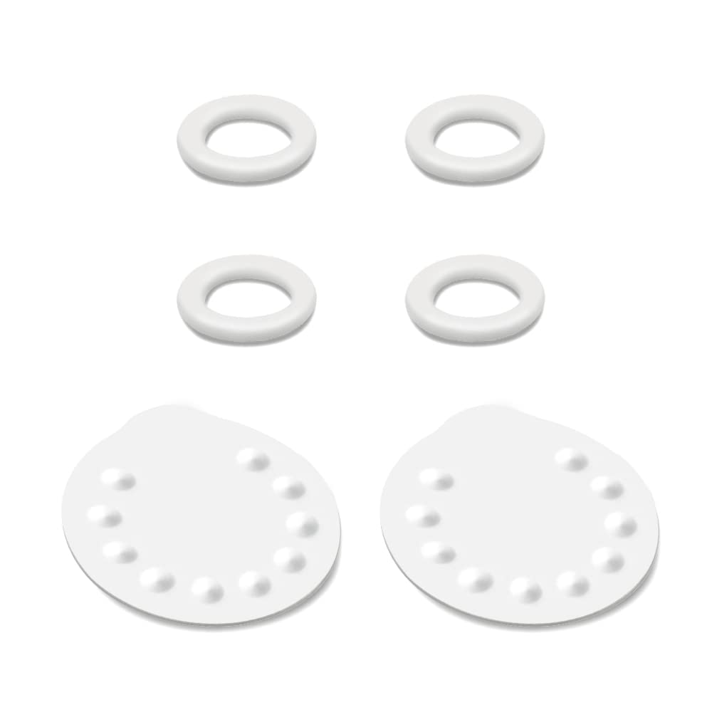 Maymom Replacement Breast Pump Parts for Medela Harmony Manual Breast Pump, Includes 4 O-Rings and 2 White Membranes, Non-Genuine