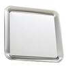 Serving Platter Square Stainless Steel Dish Tray Barbecue Plate Silver Color for Home L