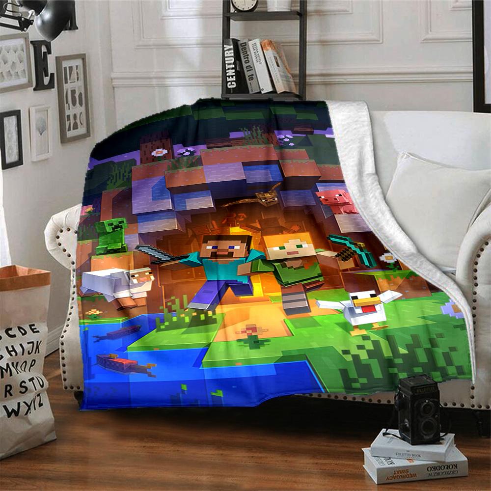 Minecraft Blanket Warmthful Decor Great for Bed Livingroom Office All-Season Use Stylish Decor Best Holiday Gift for Friends Family