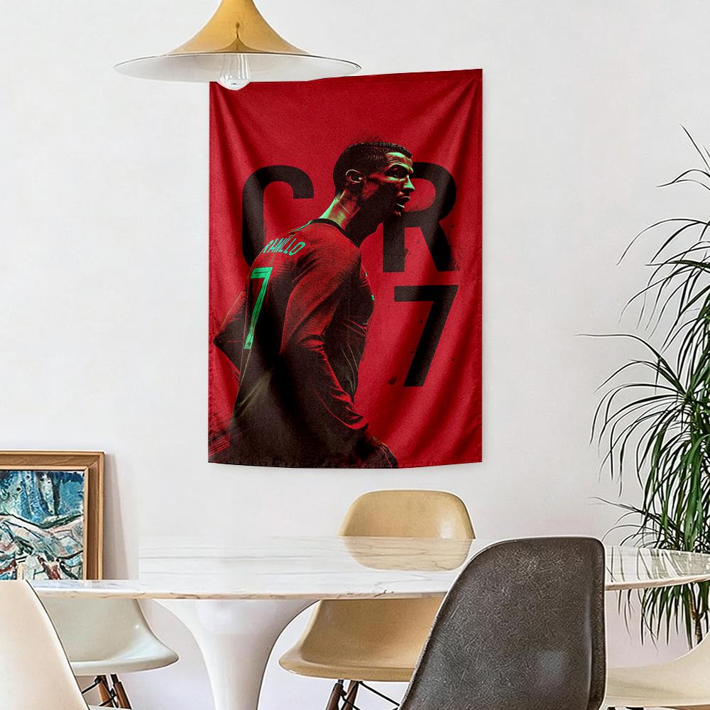 Cristiano Ronaldo Wall Decor Tapestry Art For Pet Memorial Birthdaywedding Party Backdrop Family Gift