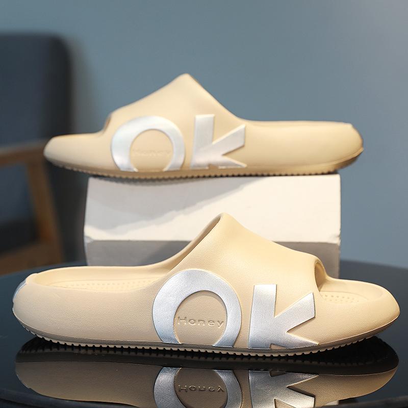 Summer Slippers for Men Women Indoor Eva High Soft Bottom Sandals Open Toe Trend Slides Light Beach Shoes Slippers Home