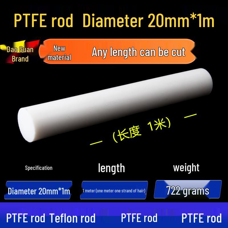 White High-Temperature Resistant PTFE Plastic Rod