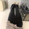 Black High-Waist Wide Leg Women's Jeans - Spring/Autumn 2025 Collection, Floor-Length Slimming Trend.