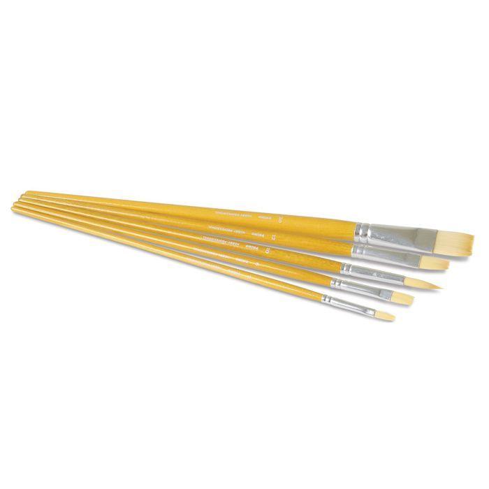 5 pinceaux pour peinture à l'huile