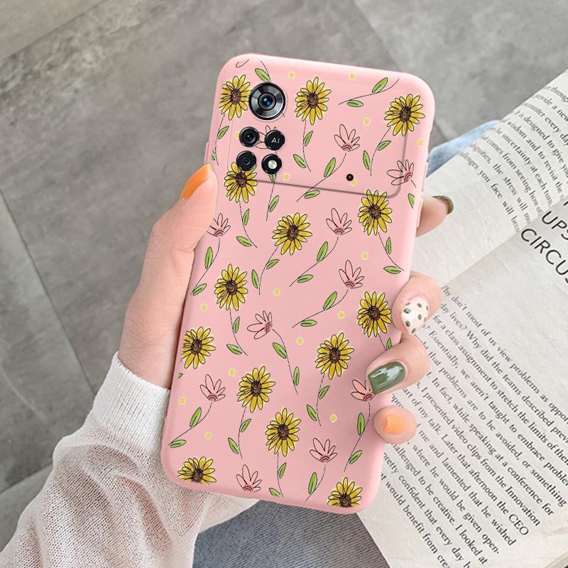 For Poco X4 Pro 5G M4Pro Cover Funda Vintage Flower Leave Protective Cover TPU Capa For Xiaomi Poco X4 Pocox4 X 4 M4 Pro Coque