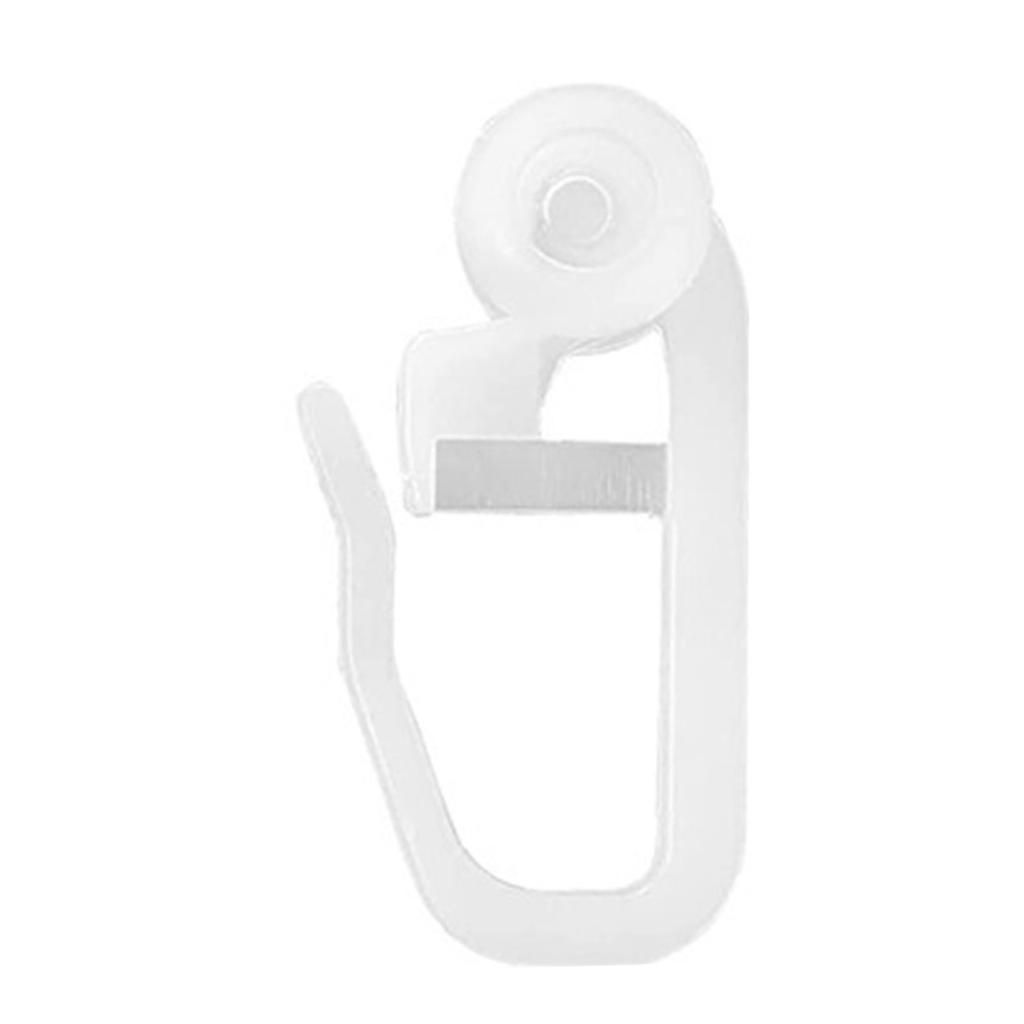 Balení 50 jezdců na závěsy s háčkem pro hladký posun v lištách pro domácí a kancelářské použití