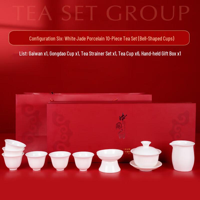 Elegant Dehua White Porcelain Tea Set