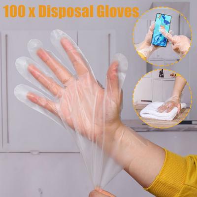 100PCS Disposable Gloves Non-slip Multi-functional Gloves Kitchen Cooking Household Cleaning Latex Free Food Prep Safe Gloves