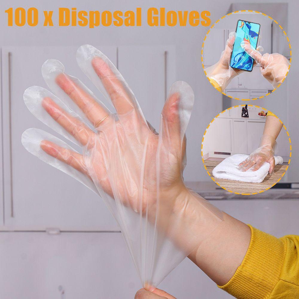 100PCS Disposable Gloves Non-slip Multi-functional Gloves Kitchen Cooking Household Cleaning Latex Free Food Prep Safe Gloves