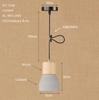 Modern Industrial Cement Solid Wood Small Chandelier Restaurant Kitchen Cafe Bar