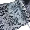 18.5cm Wide Black Stretchy Spandex Lace, Scalloped Elastic Mesh Lace Fabric for Lingerie, Bra, Underwear, Sewing & Crafting