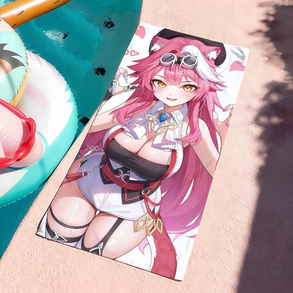 Singer R-Raora Panthera VTuber Towel Sports Quick Dry Travel Camping Sandproof Soft Light Large Beach Towel