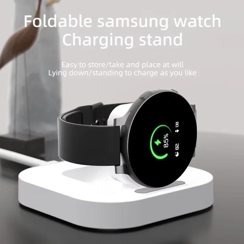For Samsung Galaxy Watch 6 5 4 3 Pro 45/40/44mm Active 2 Classic Type C Fast Charging Dock Station Watch Wireless Charger Stand