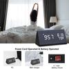 Wooden Alarm Clock Clock LED Time Display USB Charger Humidity and Temperature Detection Digital Alarm Clock For Bedside Table