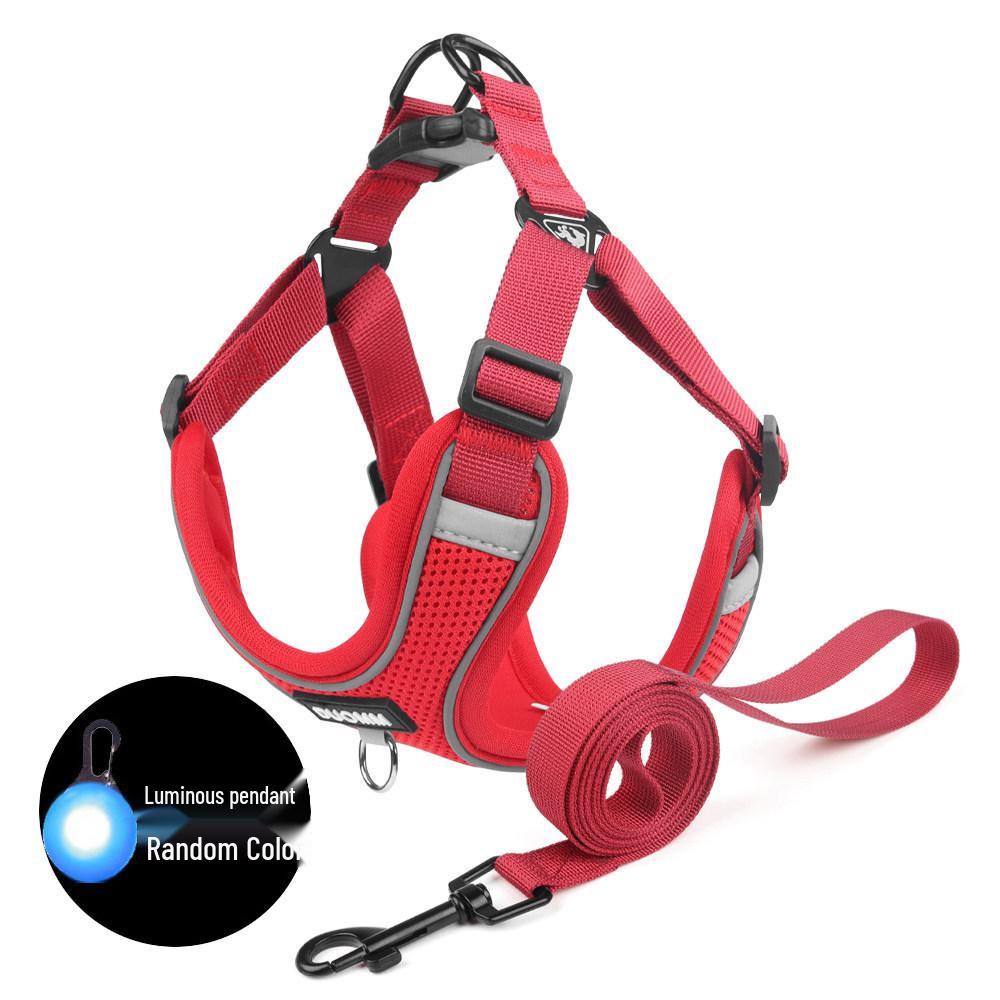 Harnais Gilet Respirant Réglable & Laisse pour Chiens de Petite à Moyenne Taille - Sans Rembourrage, Sans Étranglement, Idéal pour les Shiba Inus & Bouledogues Français