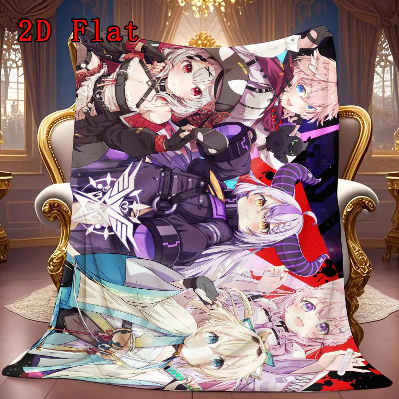 HoloLive & NIJISANJI 2D Flat Pattern Flannel Blanket High quality All Seasons Warmth and Comfort Perfect for Christmas Gifts.DMT0925263