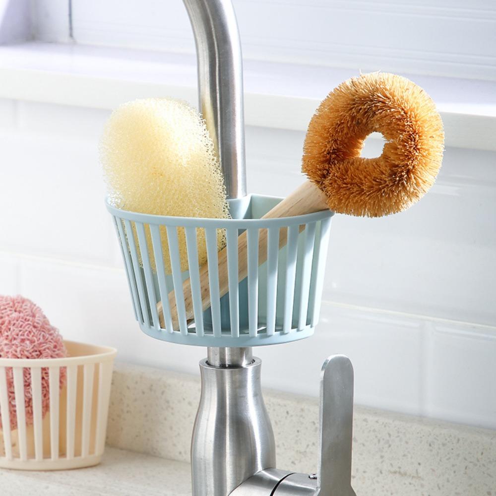 

Supplies Hanging Snap-on Practical Sponge Storage Basket Drain Rack Faucet Rack Spout Holder бежевый
