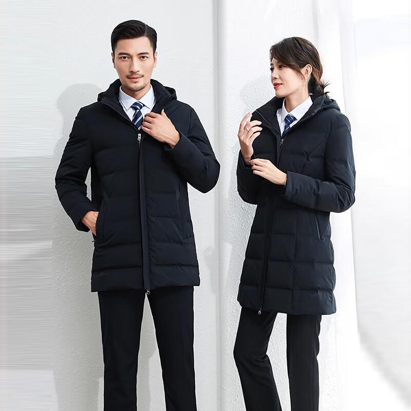 Tluoman Unisex Mid-length Hooded Down Jacket