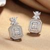 2026 Korean Exquisite Temperament Zircon Micro-inlaid with Diamonds Bow Stud Earrings Daily Versatile Light Luxury High-end Earrings Earrings