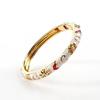 Colorful Vintage Cloisonne Bangle Traditional Women's Hand Bracelet Fashion Flower Bangle  Girls