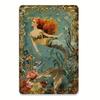 2D Flat Vintage Mermaid Girl Metal Sign, 20.32X30.48 cm | Colorful Home Decor Wall Art for Restaurant, Bar, Cafe, Garage, Mermaid Room Decor, Iron Mat
