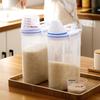 Japanese Rice Storage & Measuring Cup with Sealing Lid - Cereal & Grain Storage Container