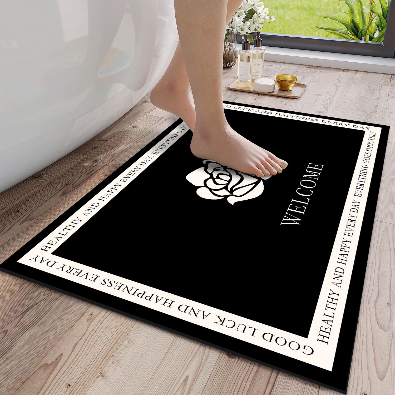 French Chic Imitation Jute Non-slip Doormat for Entrance, Living Room, Bedroom - Cuttable & Dirt-resistant 50x80 cm