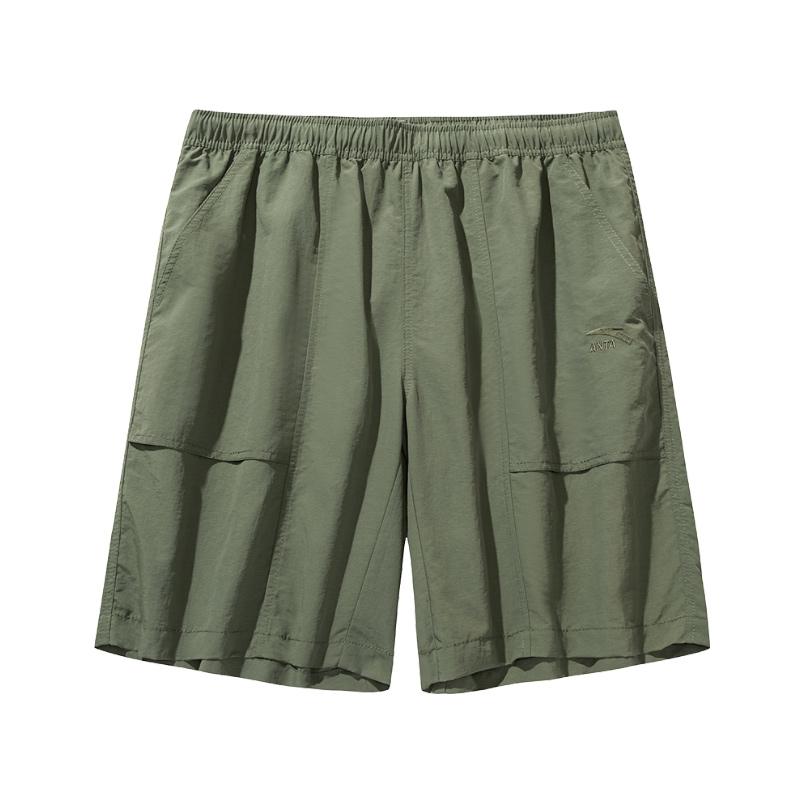 

Anta Sports Lifestyle Series Solid Color Mid Waist Versatile Loose Breathable Cargo Shorts Men Shorts 952528503-5 S