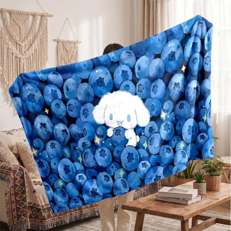 Warm Flannel BlanketCinnamoroll Soft Cozy Throw Blanket for Bedroom Couch