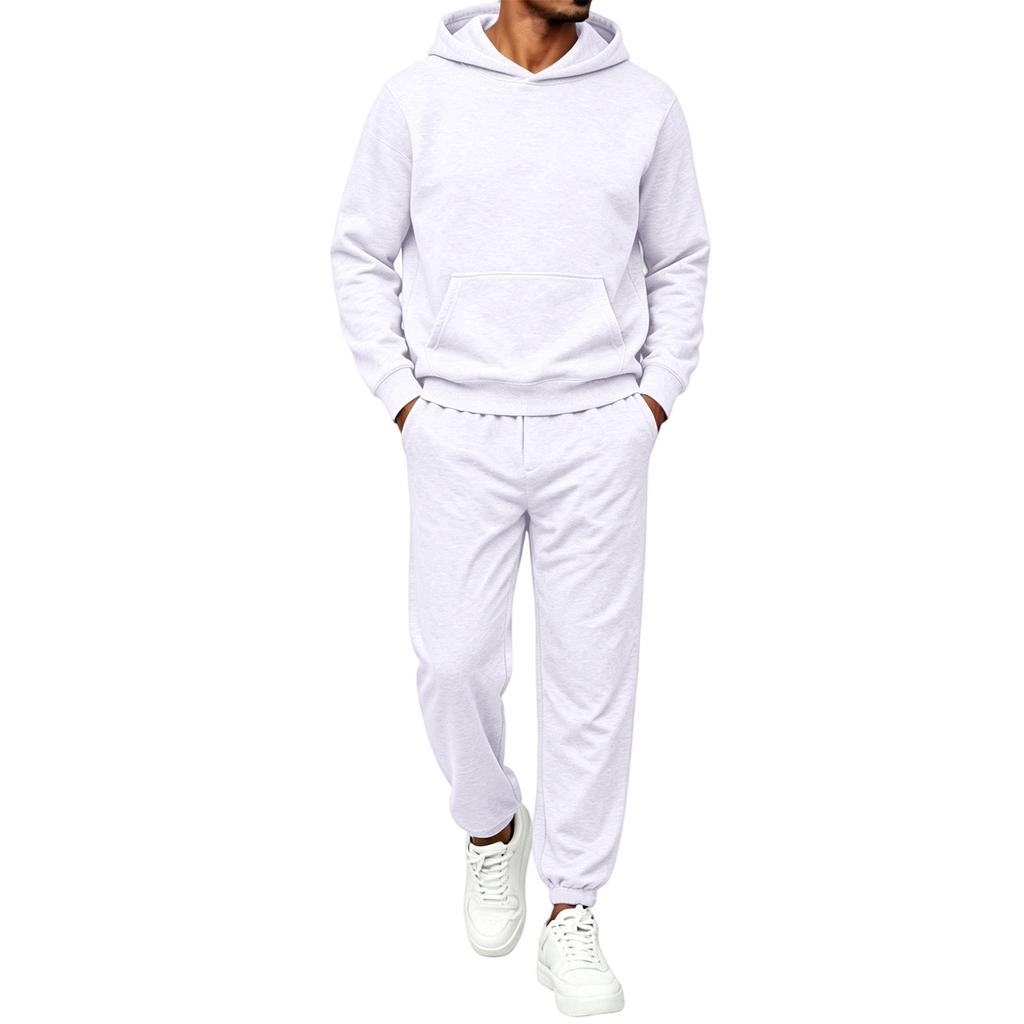 Ensemble Sweat à capuche Sweatshirt Homme Couleur Tenue Décontractée Deux Pièces pour Printemps et Automne