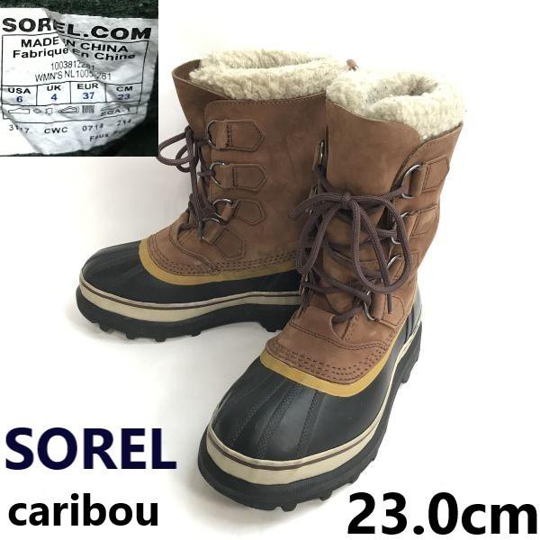 

SOREL Caribou Leather Snow Boots Brown Size 23.0cm(USED)