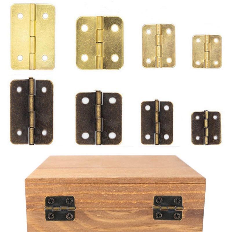 12 set Mini Metal Menteşe Retro Kapı Menteşeleri Vidalarla Menteşe Mobilya Menteşeleri Donanım Kendin Yap El Sanatları Aracı.