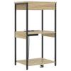 Nightstand with Shelf Sonoma Oak 41 X 31 X 76 Cm Engineered Wood