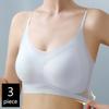 3PCS/Set Nahtlose Damenunterwäsche, Ultradünner BH, Push-Up-BH, Kabelloser Vollschalen-BH, Atmungsaktives Bralette, Intime Lingerie Damen
