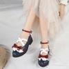 Cute Sweet Girl Lolita Shoes Women New Japanese Small Leather Shoes Female Hipster Bow Preppy  Single Dress Shoes