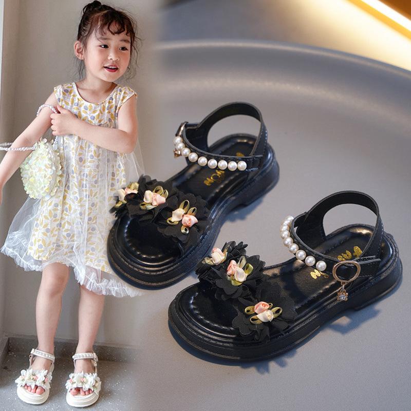 

Сандалии для девочек, летние, новые, корейский стиль, мягкая подошва, детские туфли принцессы 37