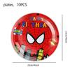 Marvel Spider-Man Party Set: Red Plates, Tablecloth, Napkins & Cutlery