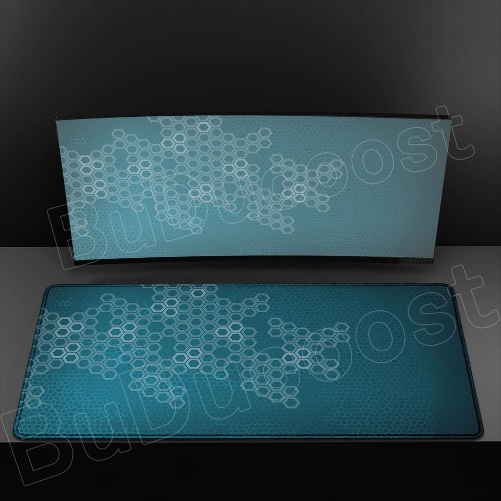 Cool XXL Rubber Large Mousepad Hexagon Geometric Art Game Mouse Pad for Game Laptop Table Decoration Office Non-slip Deskmat Rug