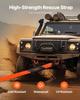 VEVOR Recovery Tow Strap 76.2 Mm, 2.4 M 16329 Kg Break Strength, Triple Reinforced Loop Straps, Tree Saver, Winch Line Extension Strap
