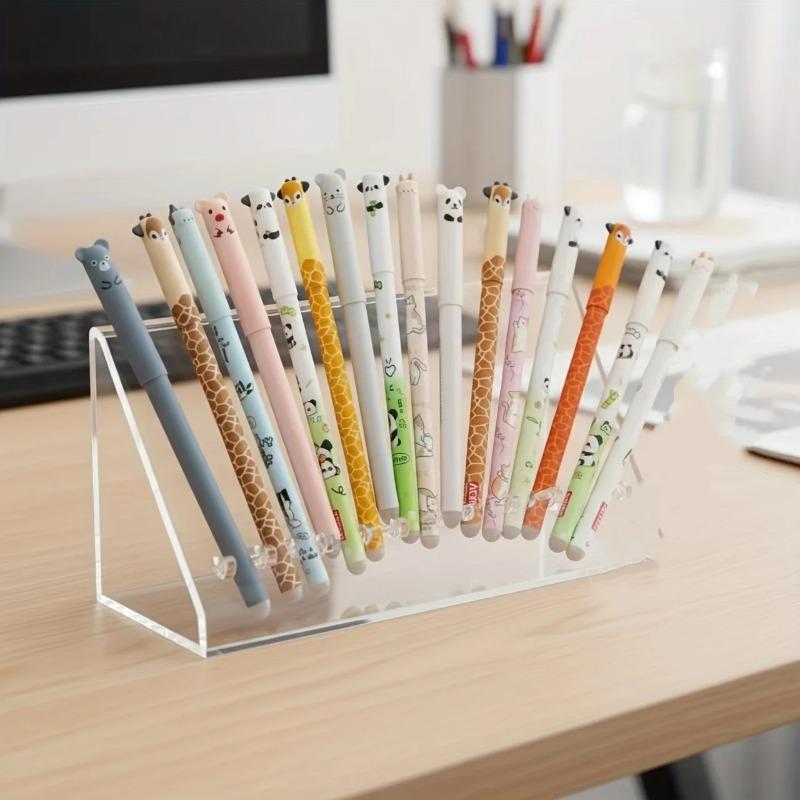 10-Pack of Erasable Pens with Random Designs, Cute Animal Erasable Pens, Erasable Gel Pens, Cartoon Student-Specific Stationery